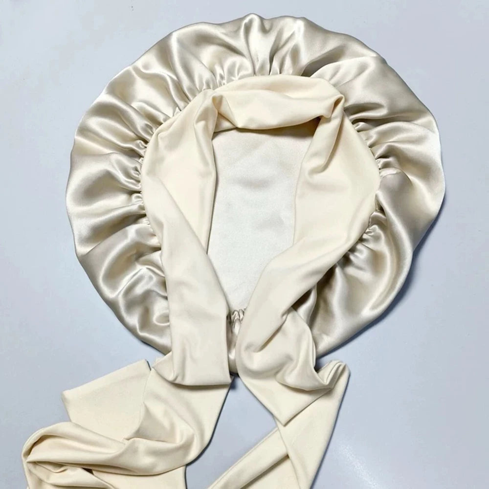 Bonnet de Nuit en Soie de Mûrier 22 Mommes – Collection Luxe | VELŌU