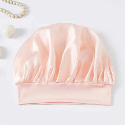 Bonnet de Nuit Enfant en Soie de Mûrier 100% – Cheveux Bouclés | VELŌU France