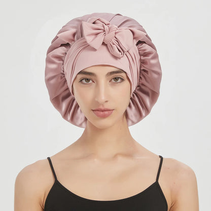 Bonnet de Nuit en Soie de Mûrier 22 Mommes – Collection Luxe | VELŌU