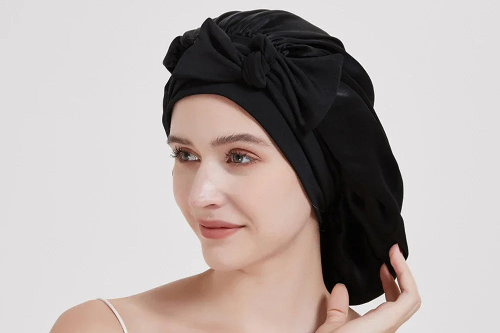 Bonnet de Nuit en Soie de Mûrier – Protection Capillaire Premium | VELŌU