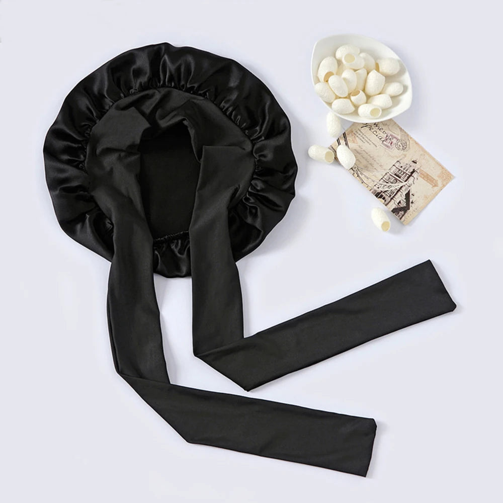 Bonnet de Nuit en Soie de Mûrier 22 Mommes – Collection Luxe | VELŌU