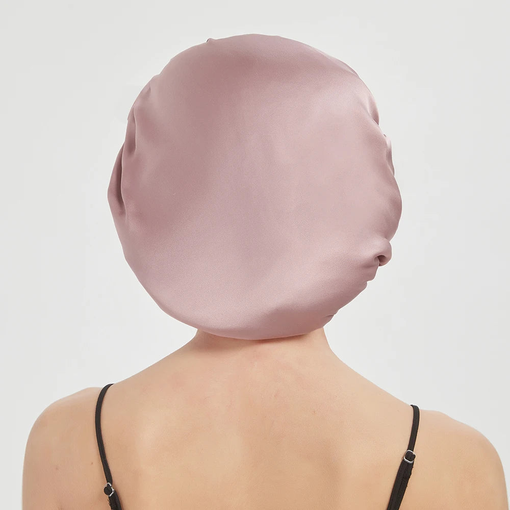 Bonnet de Nuit en Soie de Mûrier 22 Mommes – Collection Luxe | VELŌU