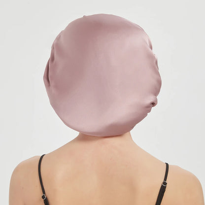 Bonnet de Nuit en Soie de Mûrier 22 Mommes – Collection Luxe | VELŌU