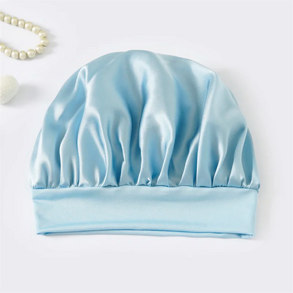 Bonnet de Nuit Enfant en Soie de Mûrier 100% – Cheveux Bouclés | VELŌU France