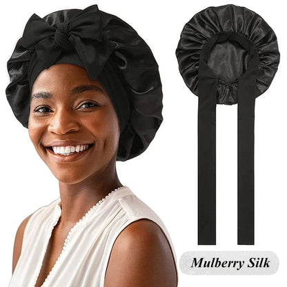 Bonnet de Nuit en Soie de Mûrier – Protection Capillaire Premium | VELŌU