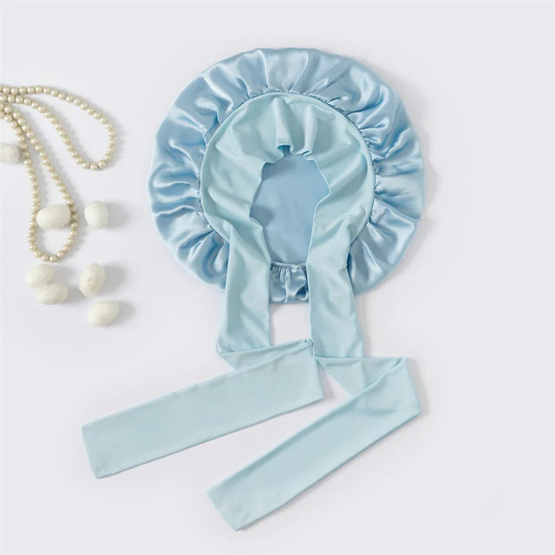 Bonnet de Nuit en Soie de Mûrier 22 Mommes – Collection Luxe | VELŌU