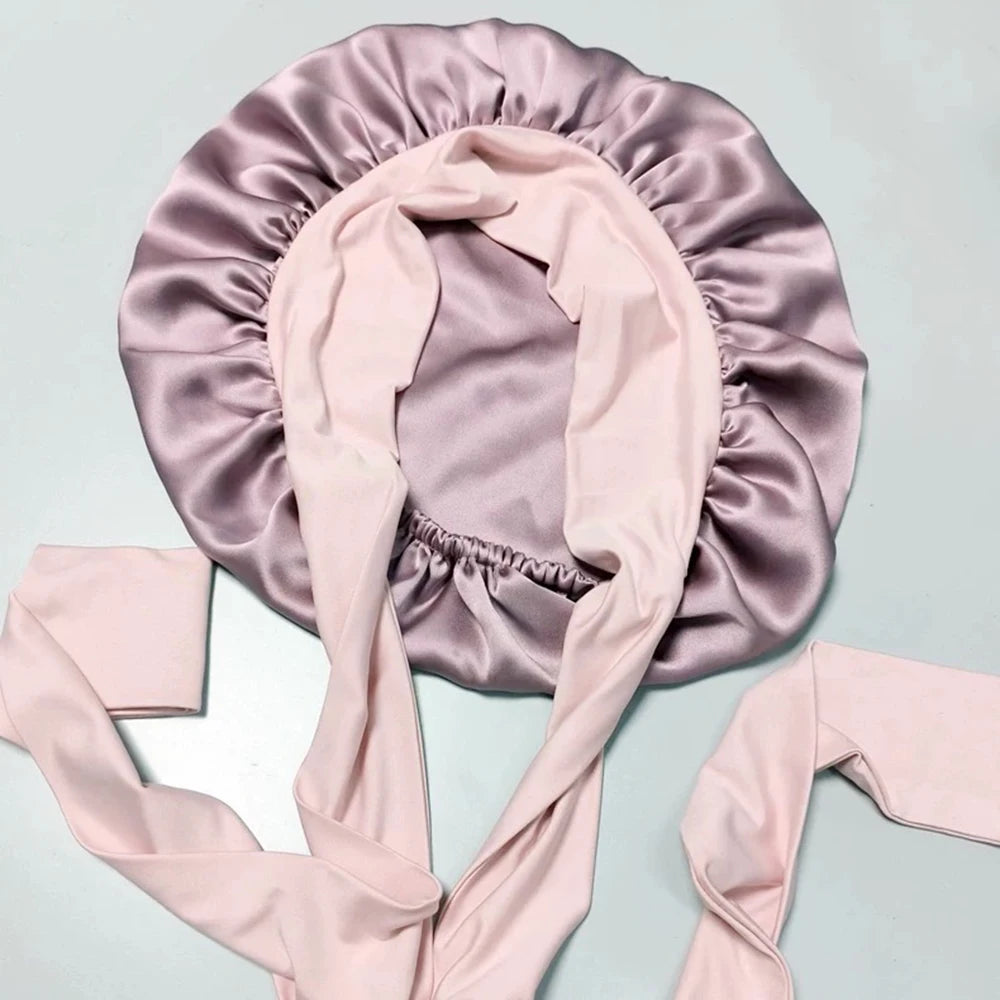 Bonnet de Nuit en Soie de Mûrier 22 Mommes – Collection Luxe | VELŌU
