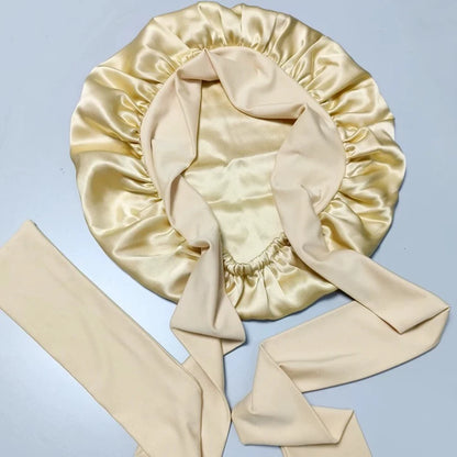 Bonnet de Nuit en Soie de Mûrier 22 Mommes – Collection Luxe | VELŌU